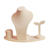 Maxbell Necklace Display Mannequin Jewelry Stand for Dresser Countertop Retail Store Beige