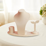 Maxbell Necklace Display Mannequin Jewelry Stand for Dresser Countertop Retail Store Beige