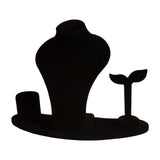 Maxbell Necklace Display Mannequin Jewelry Stand for Dresser Countertop Retail Store Black
