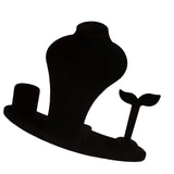 Maxbell Necklace Display Mannequin Jewelry Stand for Dresser Countertop Retail Store Black