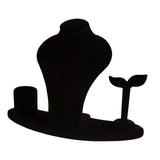 Maxbell Necklace Display Mannequin Jewelry Stand for Dresser Countertop Retail Store Black