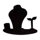 Maxbell Necklace Display Mannequin Jewelry Stand for Dresser Countertop Retail Store Black