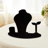 Maxbell Necklace Display Mannequin Jewelry Stand for Dresser Countertop Retail Store Black