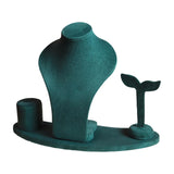 Maxbell Necklace Display Mannequin Jewelry Stand for Dresser Countertop Retail Store Green