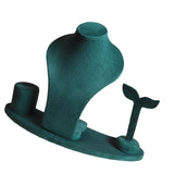 Maxbell Necklace Display Mannequin Jewelry Stand for Dresser Countertop Retail Store Green