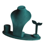 Maxbell Necklace Display Mannequin Jewelry Stand for Dresser Countertop Retail Store Green