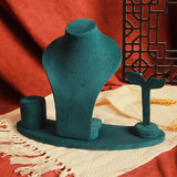 Maxbell Necklace Display Mannequin Jewelry Stand for Dresser Countertop Retail Store Green