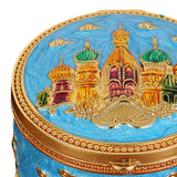 Maxbell Jewelry Box Dresser Round Trinket Box for Pendant Charms Rings Keepsake Gift