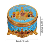 Maxbell Jewelry Box Dresser Round Trinket Box for Pendant Charms Rings Keepsake Gift