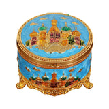 Maxbell Jewelry Box Dresser Round Trinket Box for Pendant Charms Rings Keepsake Gift