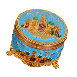 Maxbell Jewelry Box Dresser Round Trinket Box for Pendant Charms Rings Keepsake Gift
