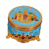Maxbell Jewelry Box Dresser Round Trinket Box for Pendant Charms Rings Keepsake Gift