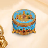 Maxbell Jewelry Box Dresser Round Trinket Box for Pendant Charms Rings Keepsake Gift
