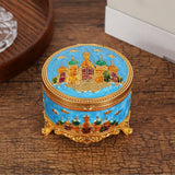 Maxbell Jewelry Box Dresser Round Trinket Box for Pendant Charms Rings Keepsake Gift