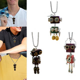 Maxbell Steampunk Robot Necklace Trendy for Women Girls Kids Girls Boys Thanksgiving Green