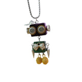 Maxbell Steampunk Robot Necklace Trendy for Women Girls Kids Girls Boys Thanksgiving Green