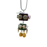 Maxbell Steampunk Robot Necklace Trendy for Women Girls Kids Girls Boys Thanksgiving Green
