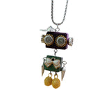 Maxbell Steampunk Robot Necklace Trendy for Women Girls Kids Girls Boys Thanksgiving Green