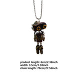 Maxbell Steampunk Robot Necklace Trendy for Women Girls Kids Girls Boys Thanksgiving Bronze