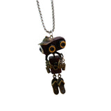 Maxbell Steampunk Robot Necklace Trendy for Women Girls Kids Girls Boys Thanksgiving Bronze