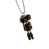 Maxbell Steampunk Robot Necklace Trendy for Women Girls Kids Girls Boys Thanksgiving Bronze