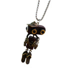 Maxbell Steampunk Robot Necklace Trendy for Women Girls Kids Girls Boys Thanksgiving Bronze