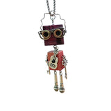 Maxbell Steampunk Robot Necklace Trendy for Women Girls Kids Girls Boys Thanksgiving Pink