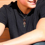 Maxbell Steampunk Robot Necklace Trendy for Women Girls Kids Girls Boys Thanksgiving Pink