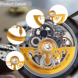 Maxbell Watch Rotor Replace Component Lightweight Automatic Rotor for NH39 7S36 Brown Yellow