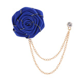 Maxbell Flower Chain Brooch Chic Groom Suit Brooch for Concert Party