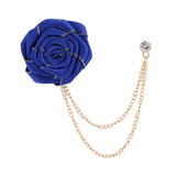 Maxbell Flower Chain Brooch Chic Groom Suit Brooch for Concert Party