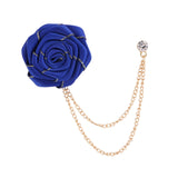 Maxbell Flower Chain Brooch Chic Groom Suit Brooch for Concert Party