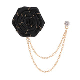 Maxbell Flower Chain Brooch Chic Groom Suit Brooch for Concert Party