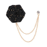 Maxbell Flower Chain Brooch Chic Groom Suit Brooch for Concert Party