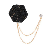 Maxbell Flower Chain Brooch Chic Groom Suit Brooch for Concert Party