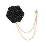 Maxbell Flower Chain Brooch Chic Groom Suit Brooch for Concert Party