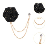 Maxbell Flower Chain Brooch Chic Groom Suit Brooch for Concert Party