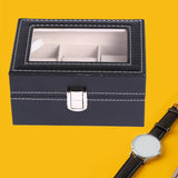 Maxbell Watch Storage Box 3 Slot Multi-functional Jewelry Box for Women Wristwatches