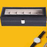 Maxbell Watch Storage Box 6 Slot with Pillow Luxury Organizer for Women Wristwatches