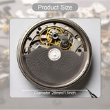 Maxbell Movement Oscillating Weight Auto Mechanical Watch Hammer Rotor Black