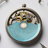 Maxbell Movement Oscillating Weight Auto Mechanical Watch Hammer Rotor Light Blue