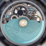 Maxbell Movement Oscillating Weight Auto Mechanical Watch Hammer Rotor Light Blue