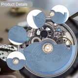 Maxbell Movement Oscillating Weight Auto Mechanical Watch Hammer Rotor Deep Blue