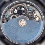 Maxbell Movement Oscillating Weight Auto Mechanical Watch Hammer Rotor Deep Blue