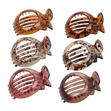 Maxbell 6x Flat Hair Claw Clips Resin Hair Accessories for Ceremonies Women Everyday