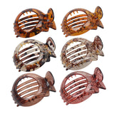 Maxbell 6x Flat Hair Claw Clips Resin Hair Accessories for Ceremonies Women Everyday