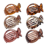 Maxbell 6x Flat Hair Claw Clips Resin Hair Accessories for Ceremonies Women Everyday