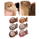 Maxbell 6x Flat Hair Claw Clips Resin Hair Accessories for Ceremonies Women Everyday