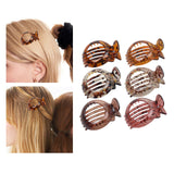 Maxbell 6x Flat Hair Claw Clips Resin Hair Accessories for Ceremonies Women Everyday