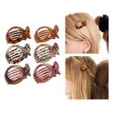 Maxbell 6x Flat Hair Claw Clips Resin Hair Accessories for Ceremonies Women Everyday